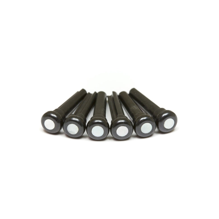 Graph Tech TUSQ Presentation Bridge Pins, Black w/ Mother of Pearl Inlay