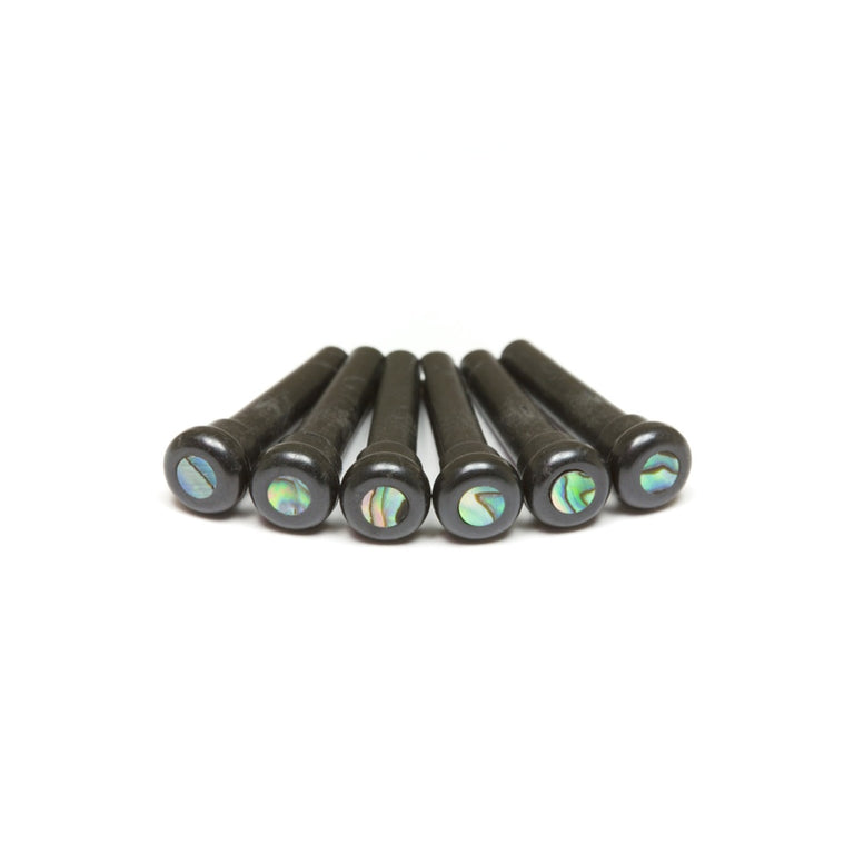 Graph Tech TUSQ Presentation Bridge Pins, Black w/ Paua Shell Inlay
