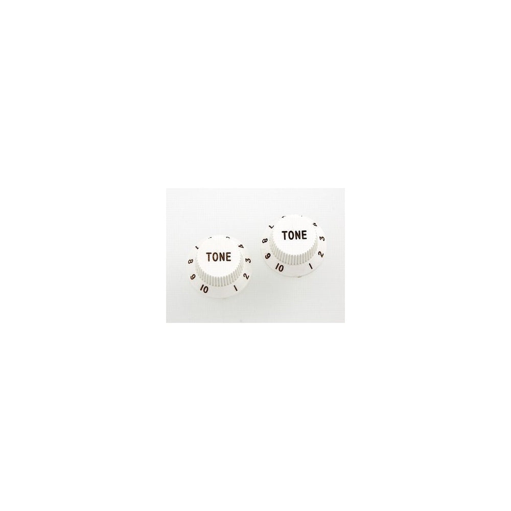 AllParts PK-0153-025 Tone Knobs, Stratocaster, White, 2-Pack