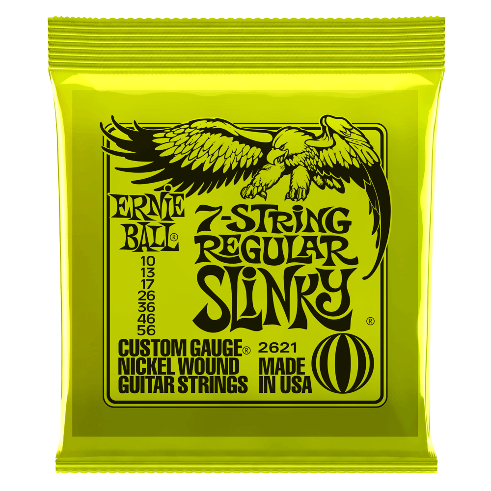 Ernie Ball 2621 7-String Regular Slinky 10-56 Electric Guitar Strings