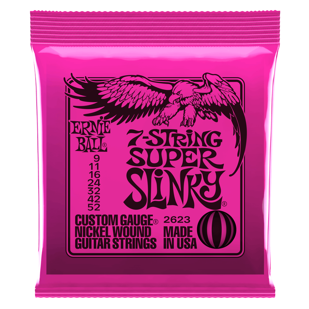 Ernie Ball 2623 7-String Super Slinky 9-52 Electric Guitar Strings