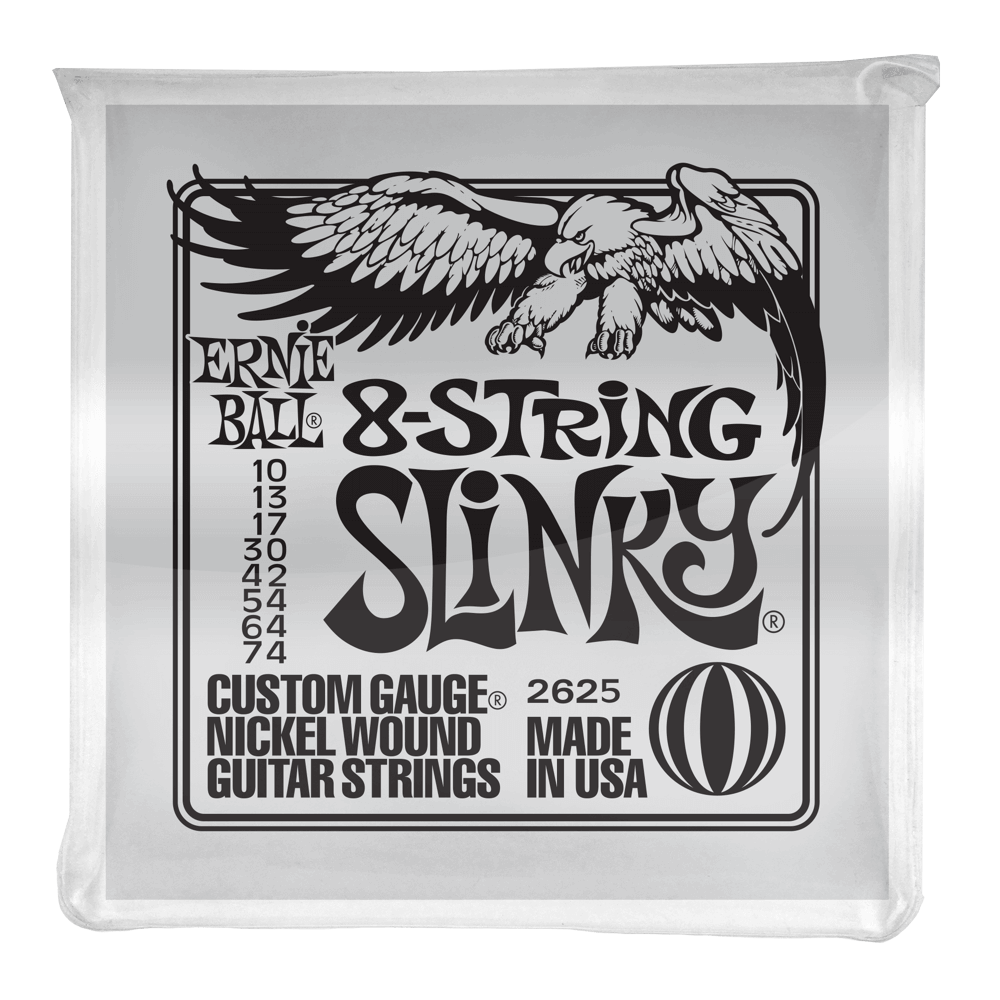 Ernie Ball 2625 8-String Slinky 10-74 Electric Guitar Strings