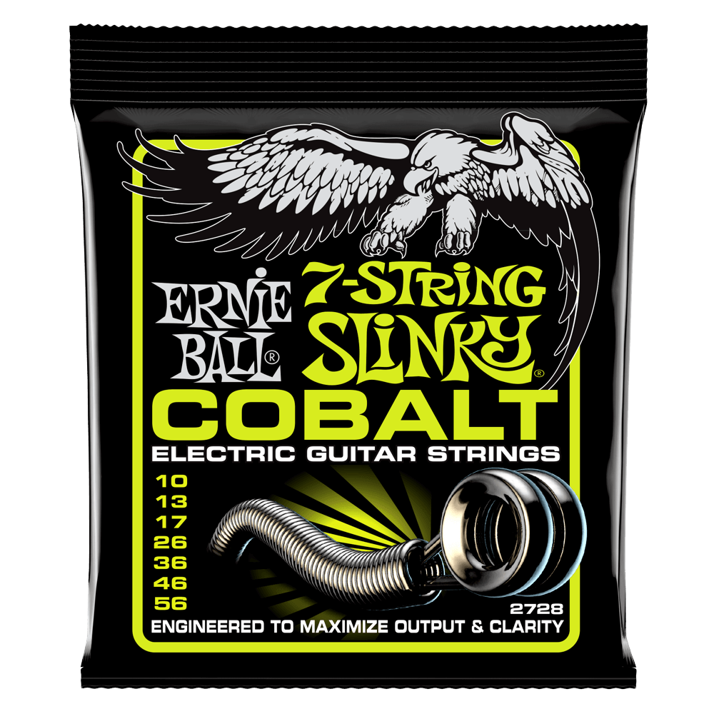 Ernie Ball Cobalt Regular Slinky 7-String 10-56 Electric Guitar Strings