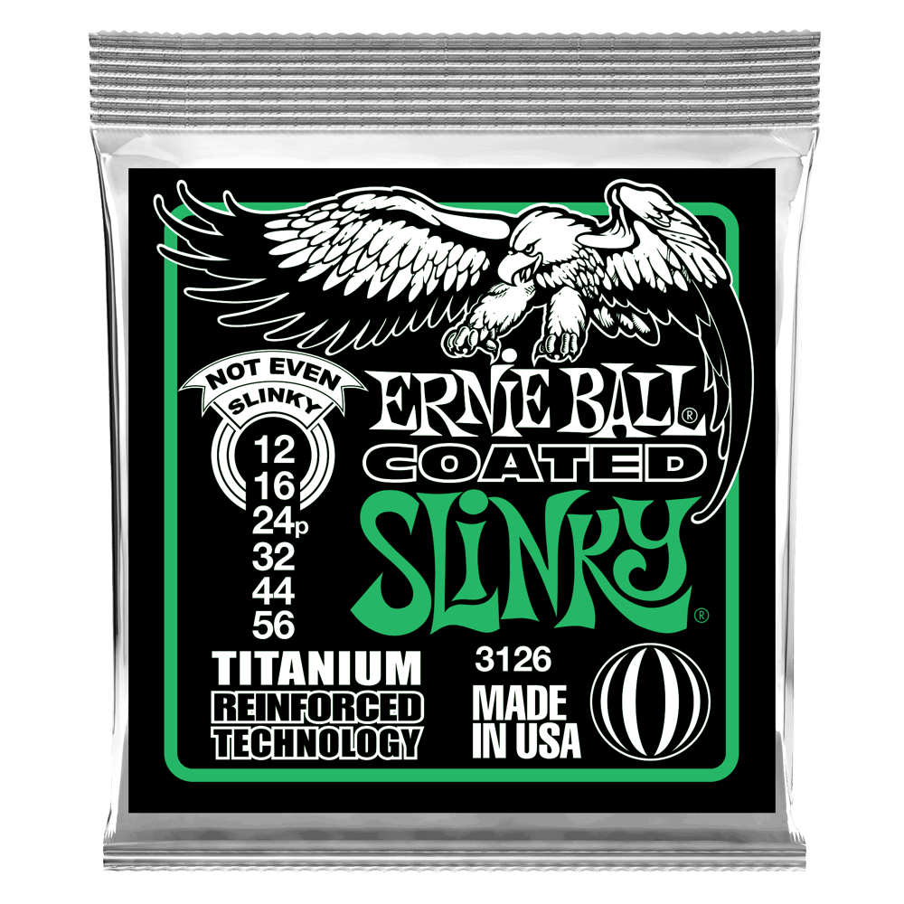 Ernie Ball 3126 Coated Titanium RPS Not Even Slinky 12-56 Electric Guitar Strings