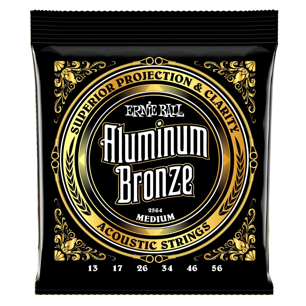 Ernie Ball Aluminum Bronze 13-56 Acoustic Guitar Strings, Medium