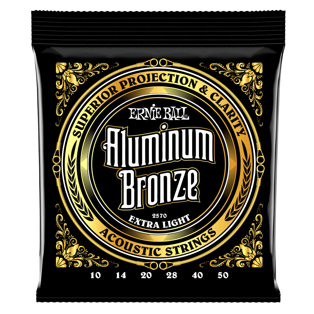 Ernie Ball Aluminum Bronze 10-50 Acoustic Guitar Strings, Extra Light