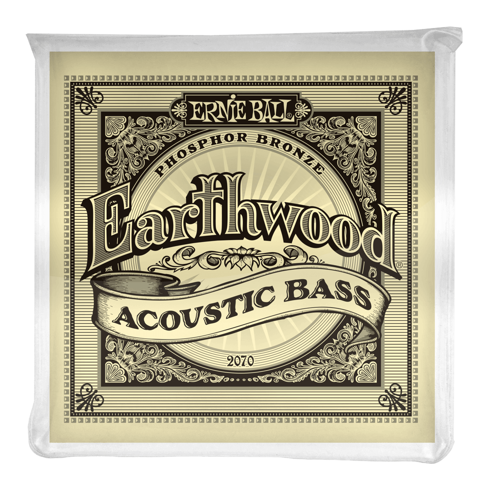 Ernie Ball Earthwood Phosphor Bronze 45-95 Acoustic Bass Guitar Strings, Long Scale