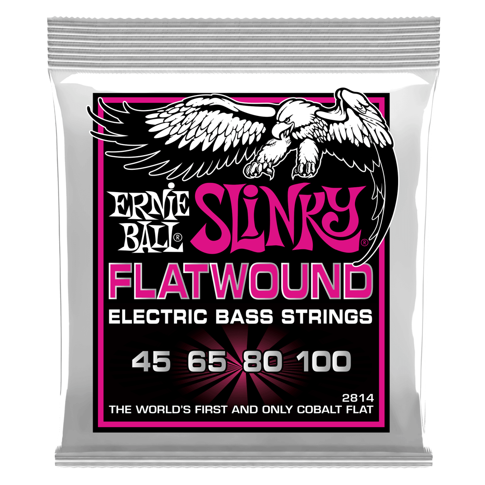 Ernie Ball Cobalt Flatwound Super Slinky 45 100 Bass Guitar