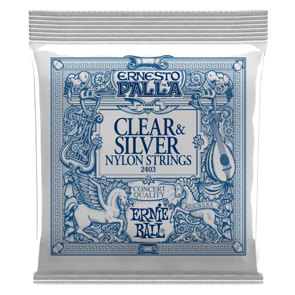 Ernie Ball Ernesto Palla Nylon Clear & Silver Classical Guitar Strings