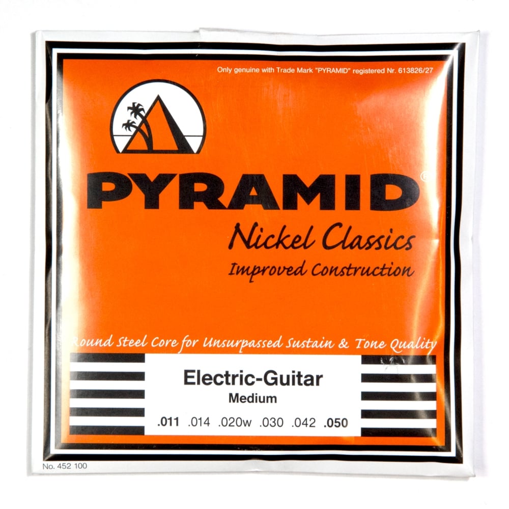 PYRAMID Nickel Classics 11-50 Electric Guitar Strings, Wound 3rd