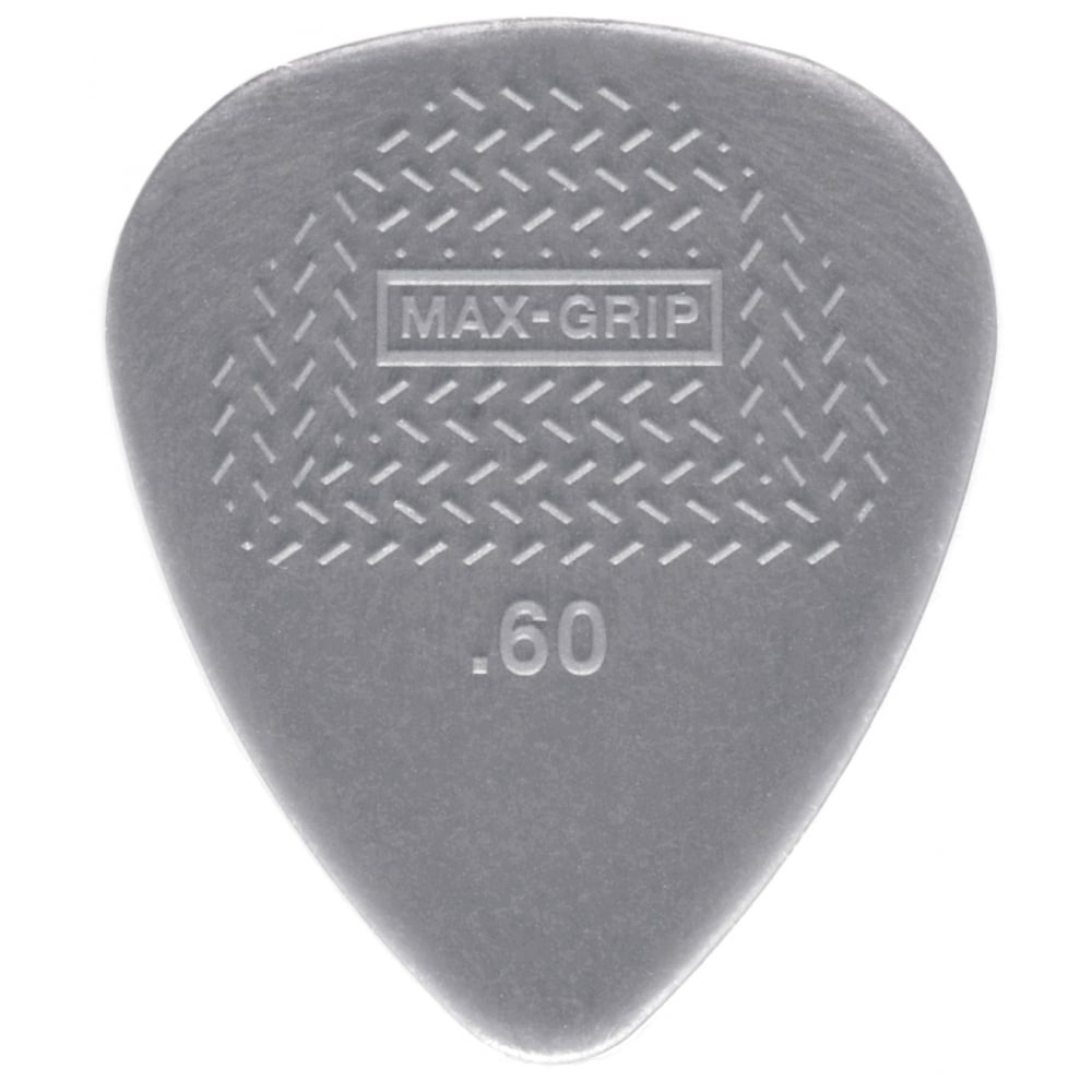 Jim Dunlop Nylon Max-Grip Standard 0.60mm Guitar Plectrum, 72-Pack