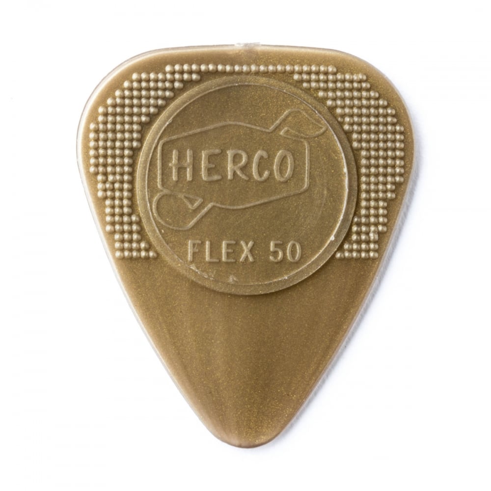 Herco Flex 50 Gold Nylon Plectrum, Light (12-Pack)
