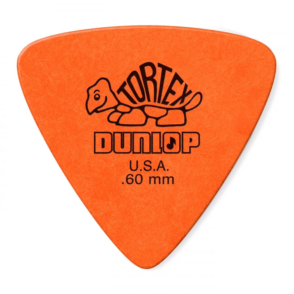 Jim Dunlop Tortex Triangle Guitar Plectrums .60mm Orange (Pack of 6 Plectrums)