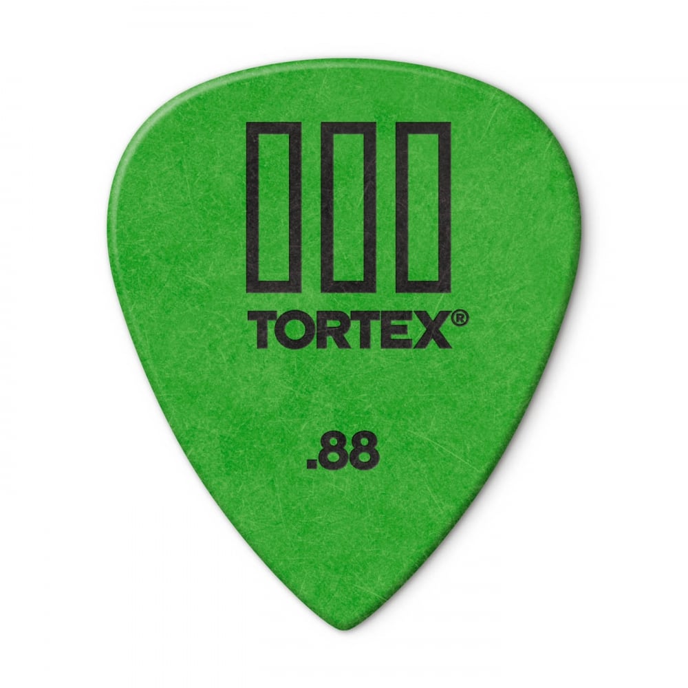 Jim Dunlop Tortex III Guitar Picks .88mm Green Player Pack of 12 462P88