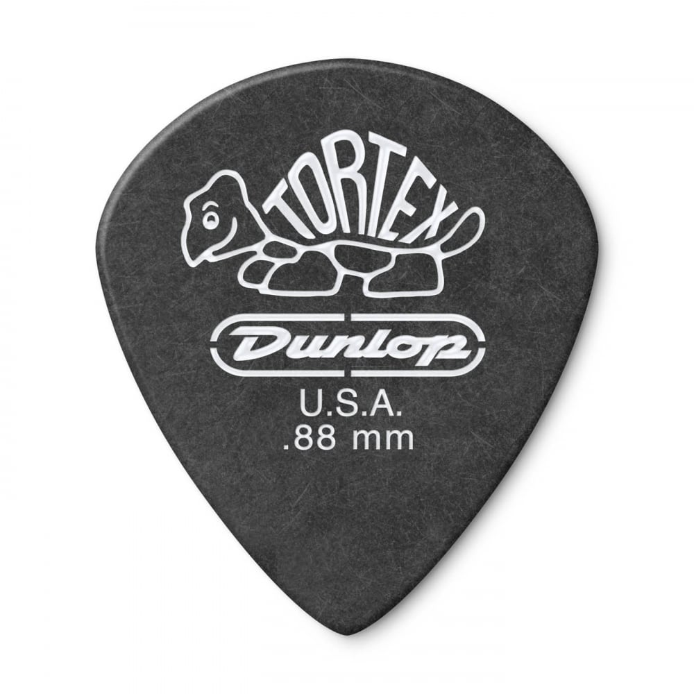 Jim Dunlop TORTEX Pitch Black Jazz III .88mm Guitar Plectrum, 12-Pack