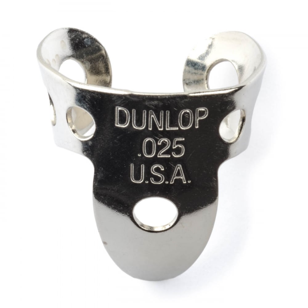Jim Dunlop 4 x Metal Nickel .025 Finger Pick and 1 x Thumb Pick