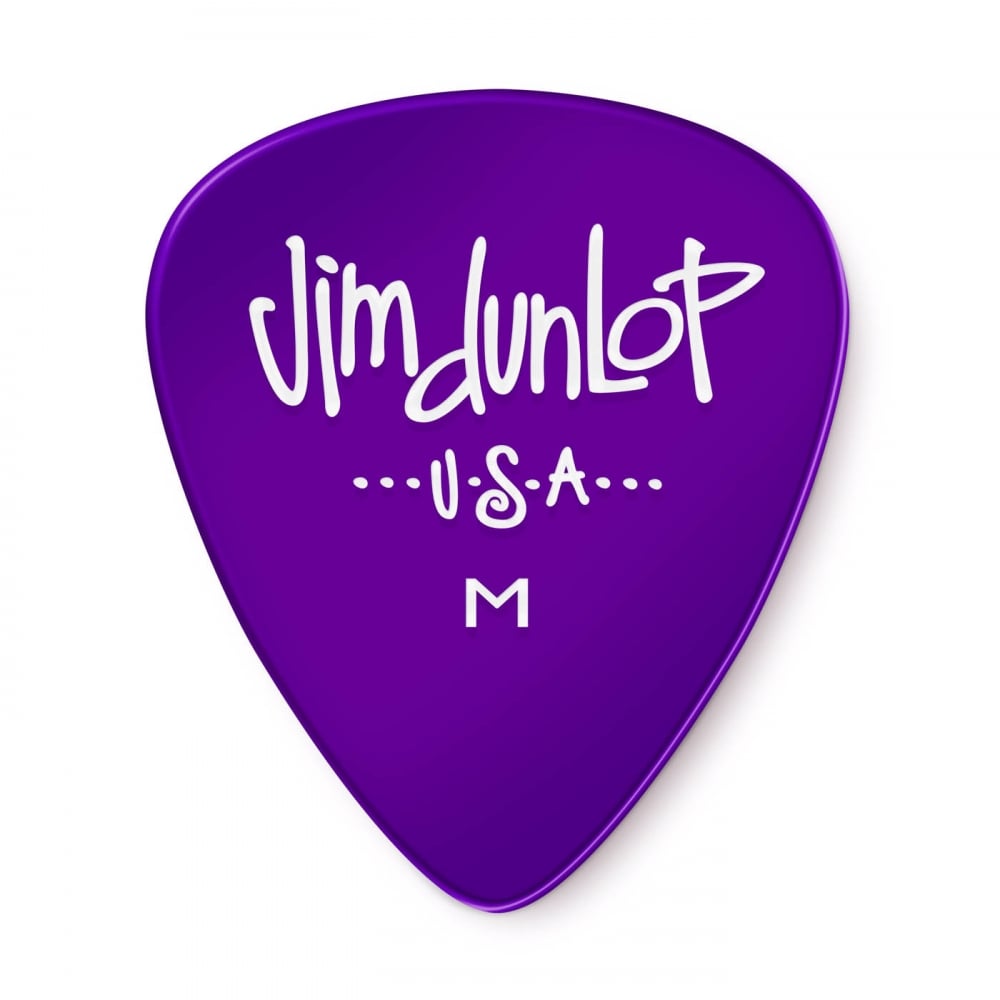 Jim Dunlop Gels Medium Gauge 12-Pick Player Pack (Purple) 486PMD Guitar Plectrums