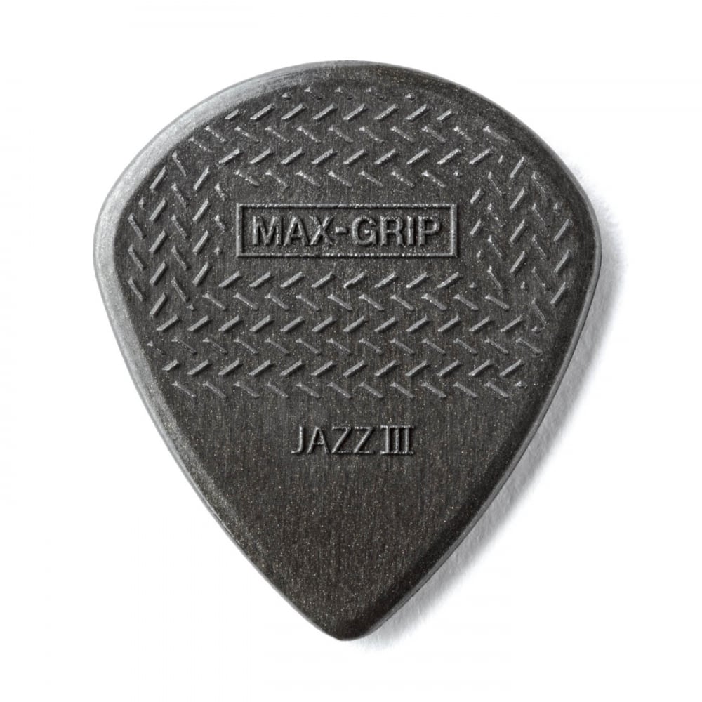 Jim Dunlop Max Grip Jazz III Carbon Fiber Guitar Picks 6-Pack of Plectrums