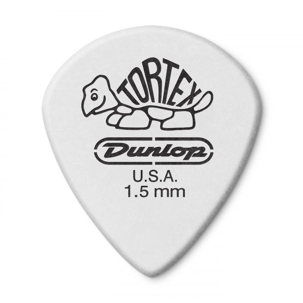Jim Dunlop White TORTEX Jazz III 1.5mm Guitar Plectrums, 12-Pick Player Pack