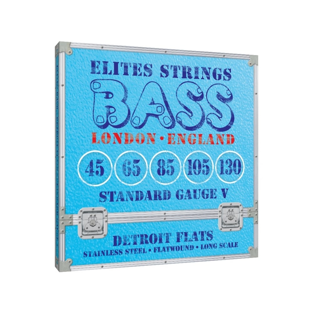 Elites Detroit Flats Stainless Steel 45-130 5-String Bass Guitar Strings