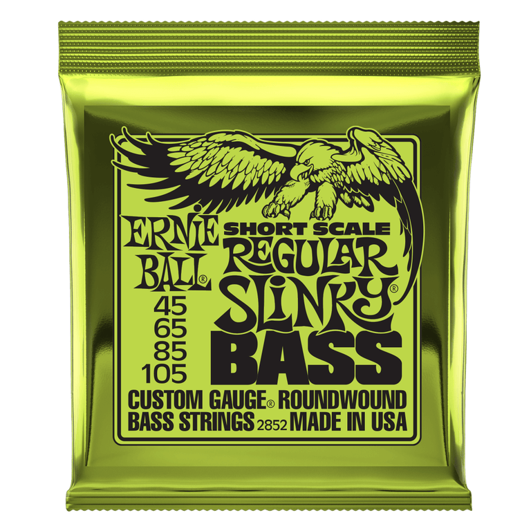 Ernie Ball Regular Slinky Nickel Wound 45-105 Bass Guitar Strings, Short Scale