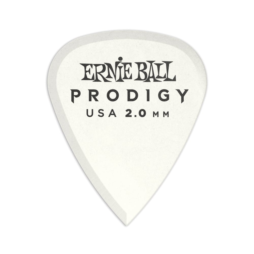 Ernie Ball Prodigy White Standard 2.0mm Picks, 6-Pack