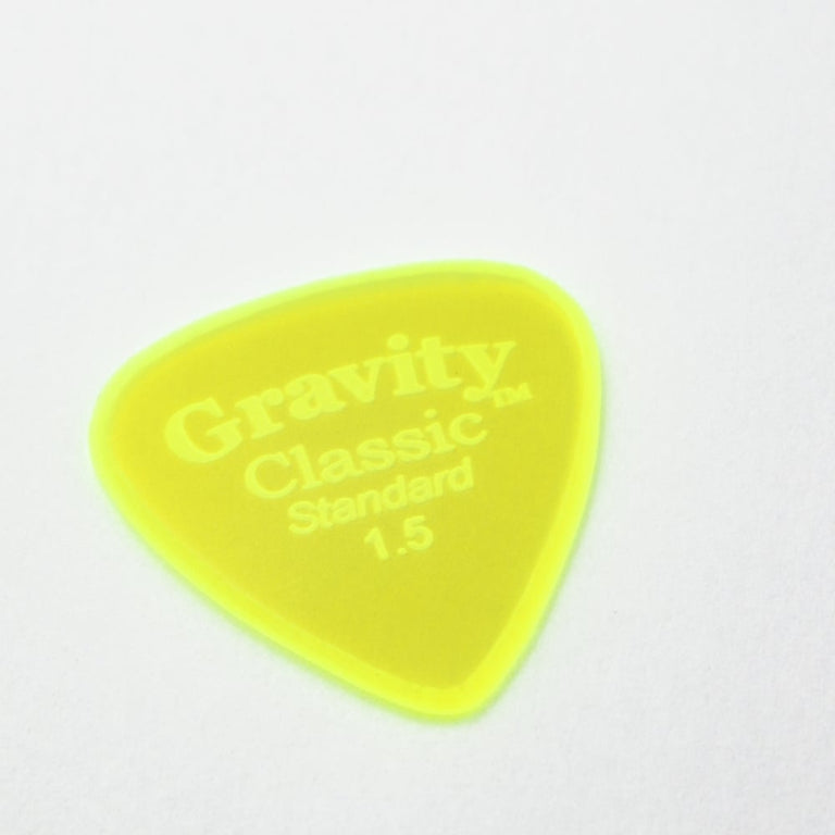 Gravity Classic Standard 1.5mm Master Finish Green Plectrum