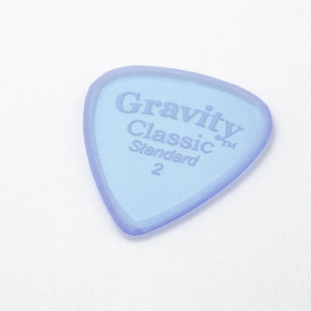 Gravity Classic Standard 2.0mm Master Finish Blue Plectrum