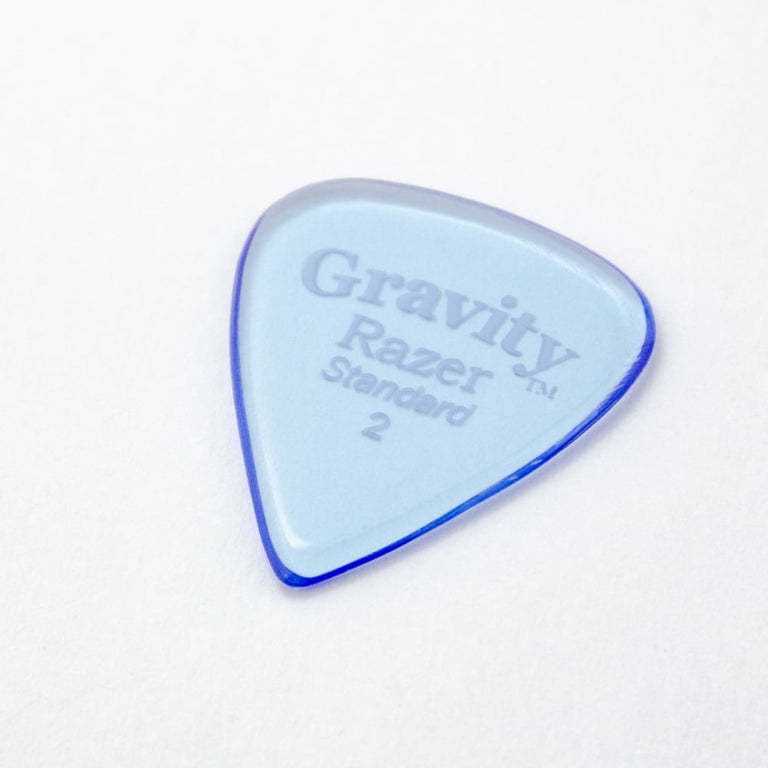 Gravity Razer Standard 2.0mm Polished Finish Blue Plectrum