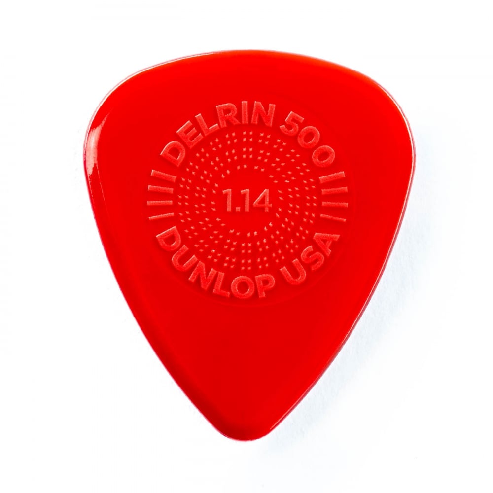 Jim Dunlop Prime Grip Delrin 500 Guitar Picks 1.14mm, 12-Pack