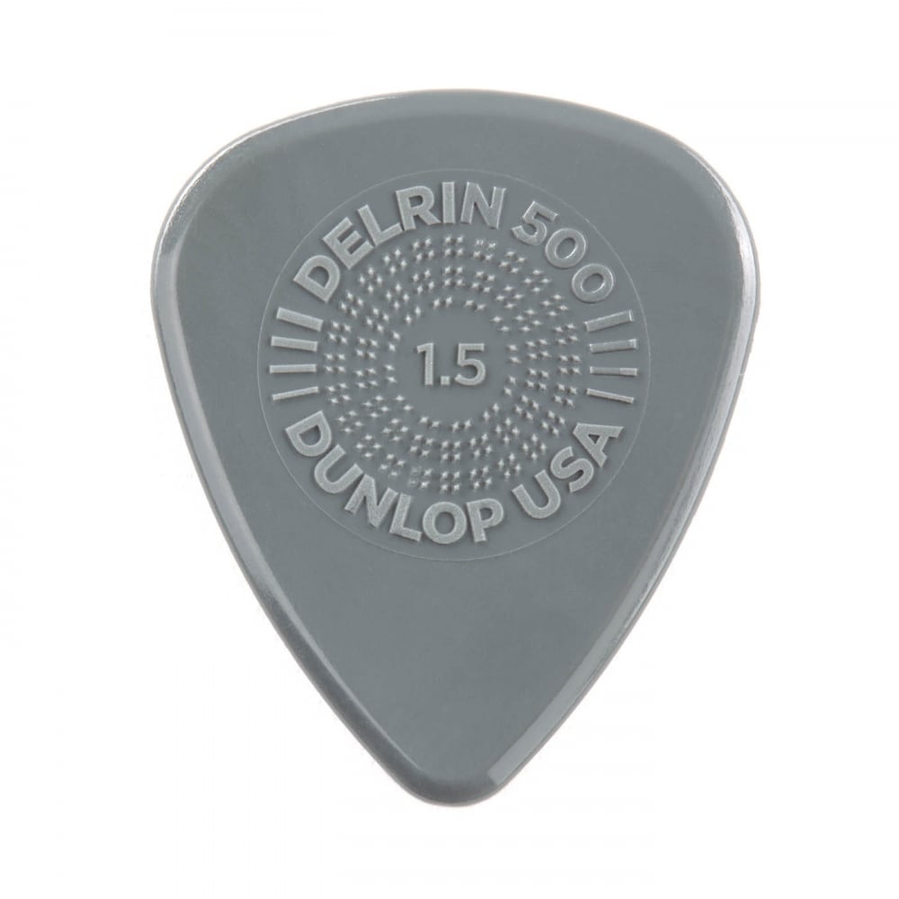 Jim Dunlop Prime Grip Delrin 500 Guitar Picks 1.5mm, 12-Pack