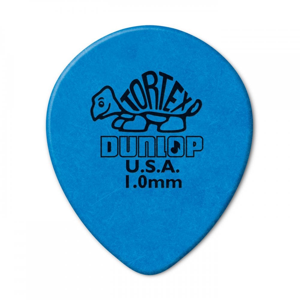Jim Dunlop Tortex Teardrop 1mm Guitar Plectrums, 72-Pack
