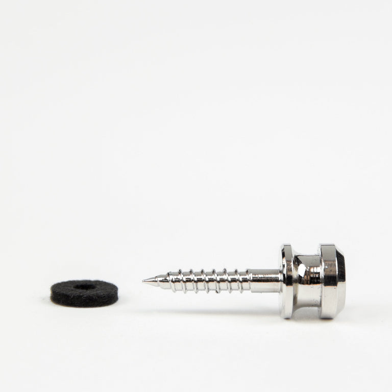 Schaller S-Locks Nickel Strap Buttons and Screws (2-Pack)