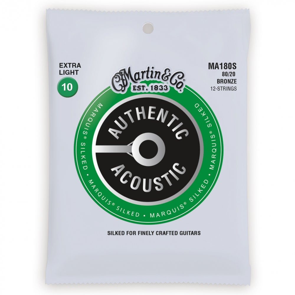 Martin Authentic Acoustic Marquis 80/20 Bronze 12-String 10-47 Acoustic Guitar Strings