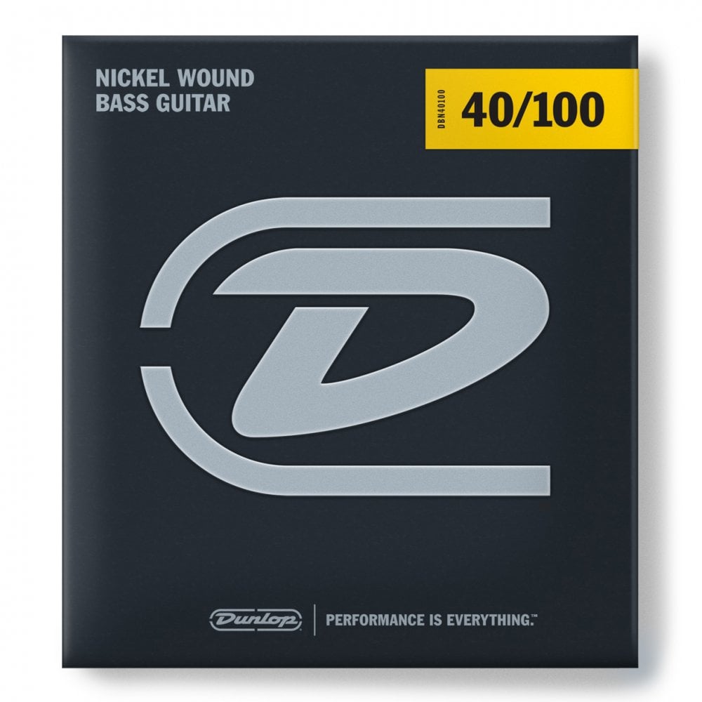 Jim Dunlop Performance+ Nickel Wound 40-100 Bass Guitar Strings, Long Scale