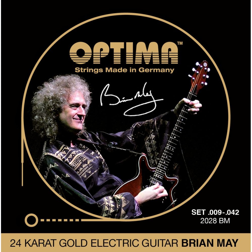 Optima Gold-Plated 9-42 Brian May Signature Electric Guitar Strings
