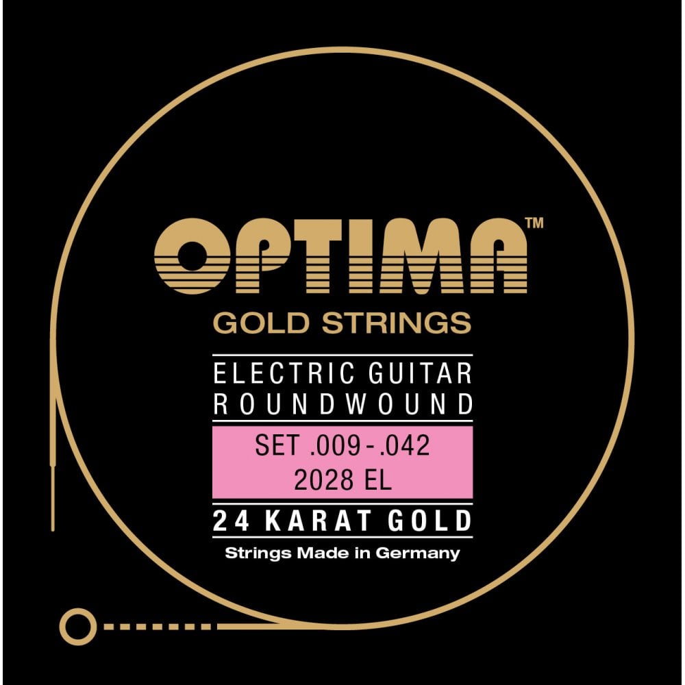 Optima Gold-Plated 9-42 Electric Guitar Strings