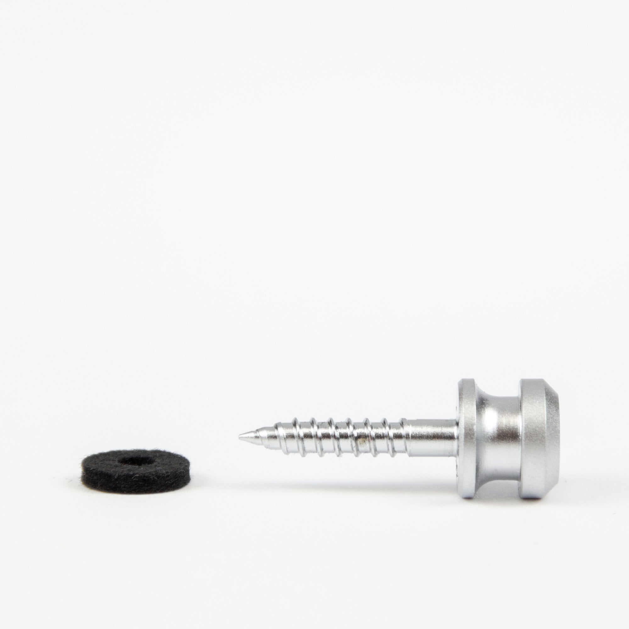 Schaller S-Locks Satin Chrome Strap Buttons and Screws (2-Pack)