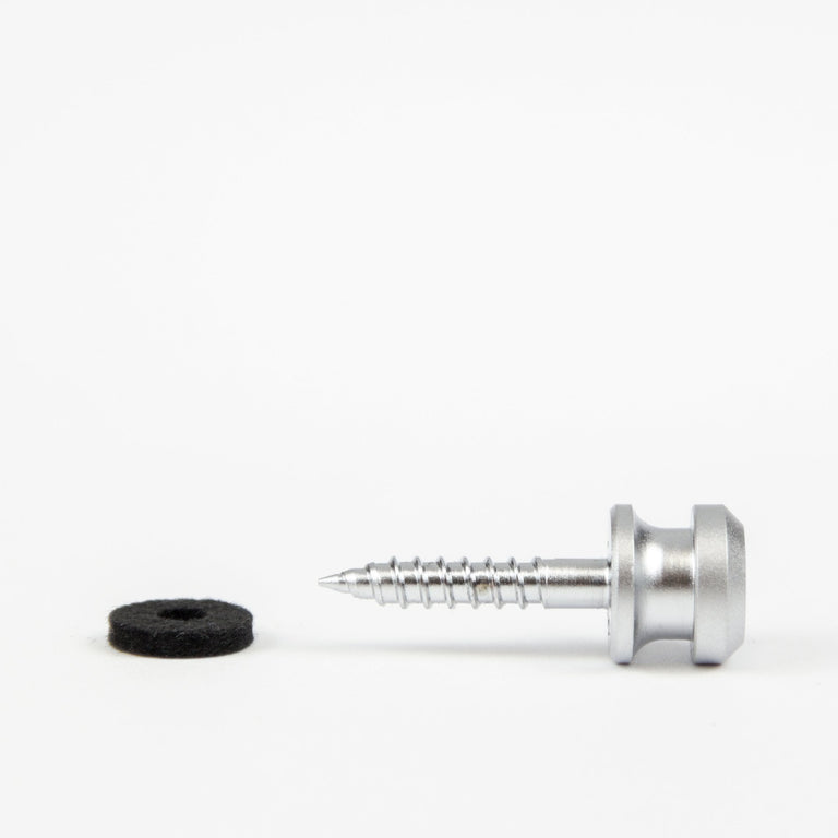 Schaller S-Locks Satin Chrome Strap Buttons and Screws (2-Pack)