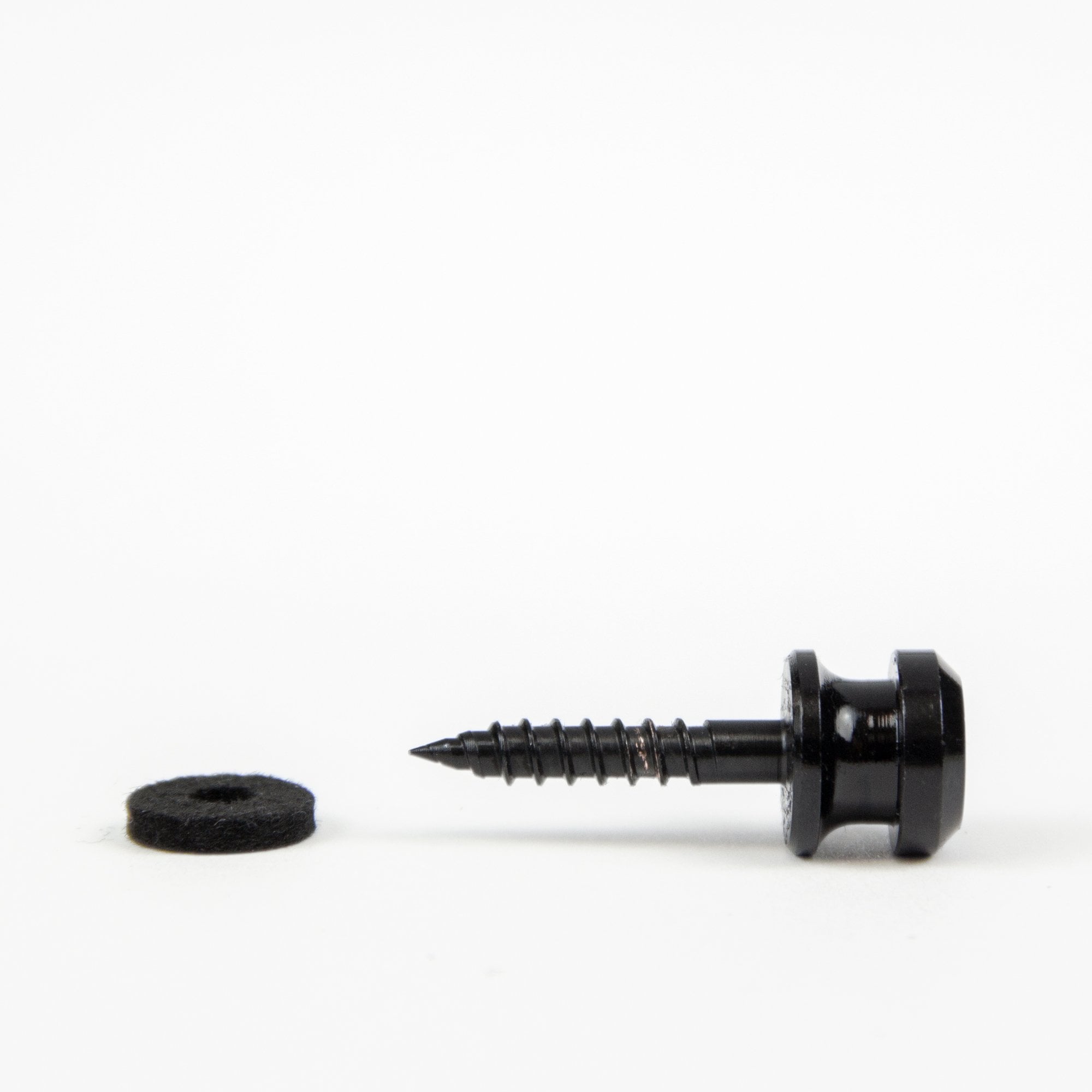 Schaller S-Lock Black Strap Buttons and Screws (2-Pack)
