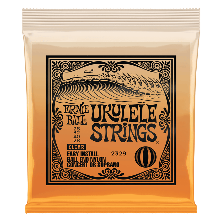 Ernie Ball Concert/Soprano Ukulele Strings, Clear Nylon, Ball End