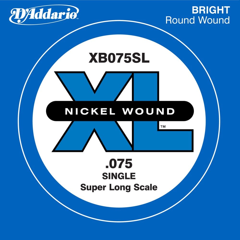 D'Addario XB075SL Nickel Wound XL Bass Single String .075 Super Long Scale