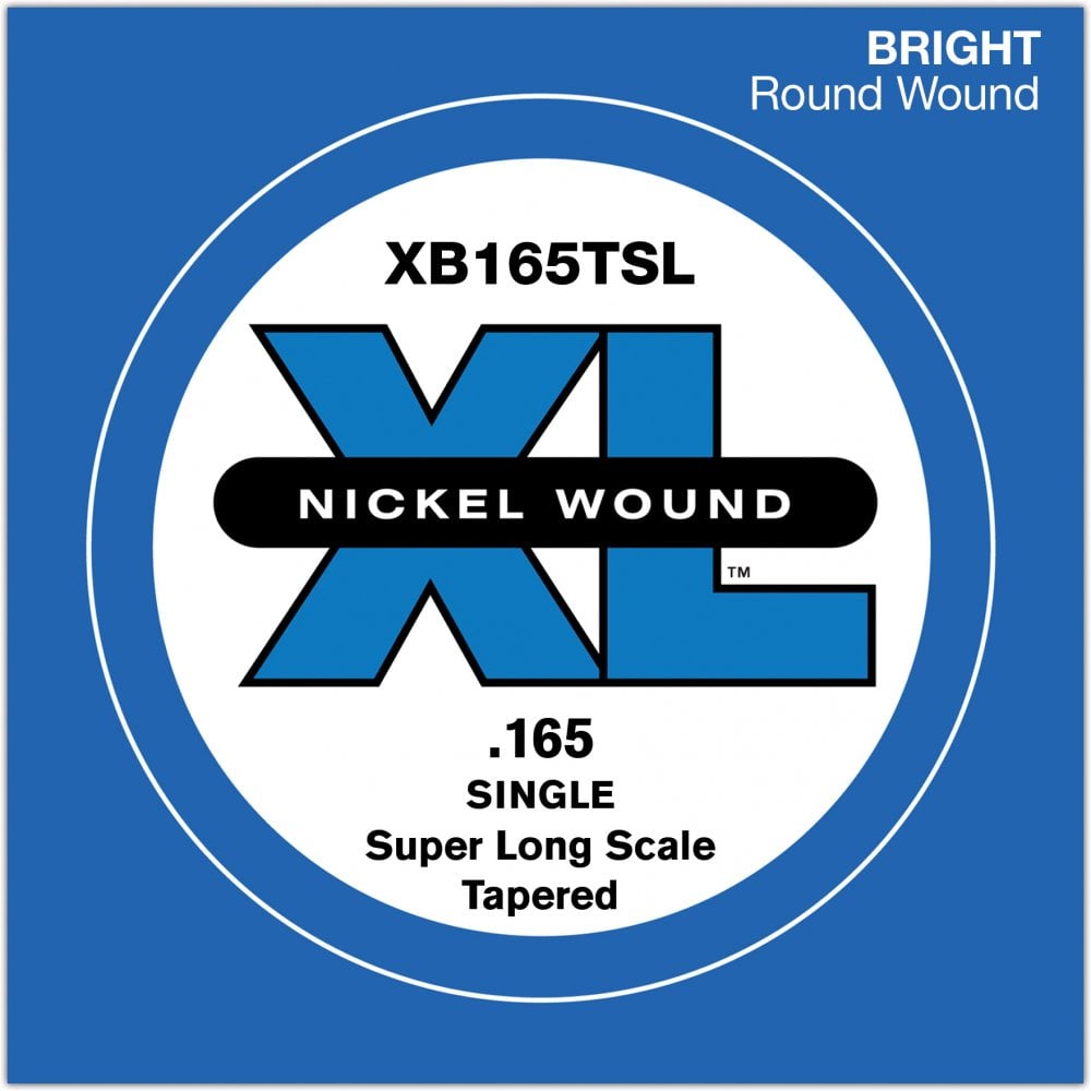 D'Addario XB165TSL Nickel Wound Tapered Bass Single String .165 Super Long Scale