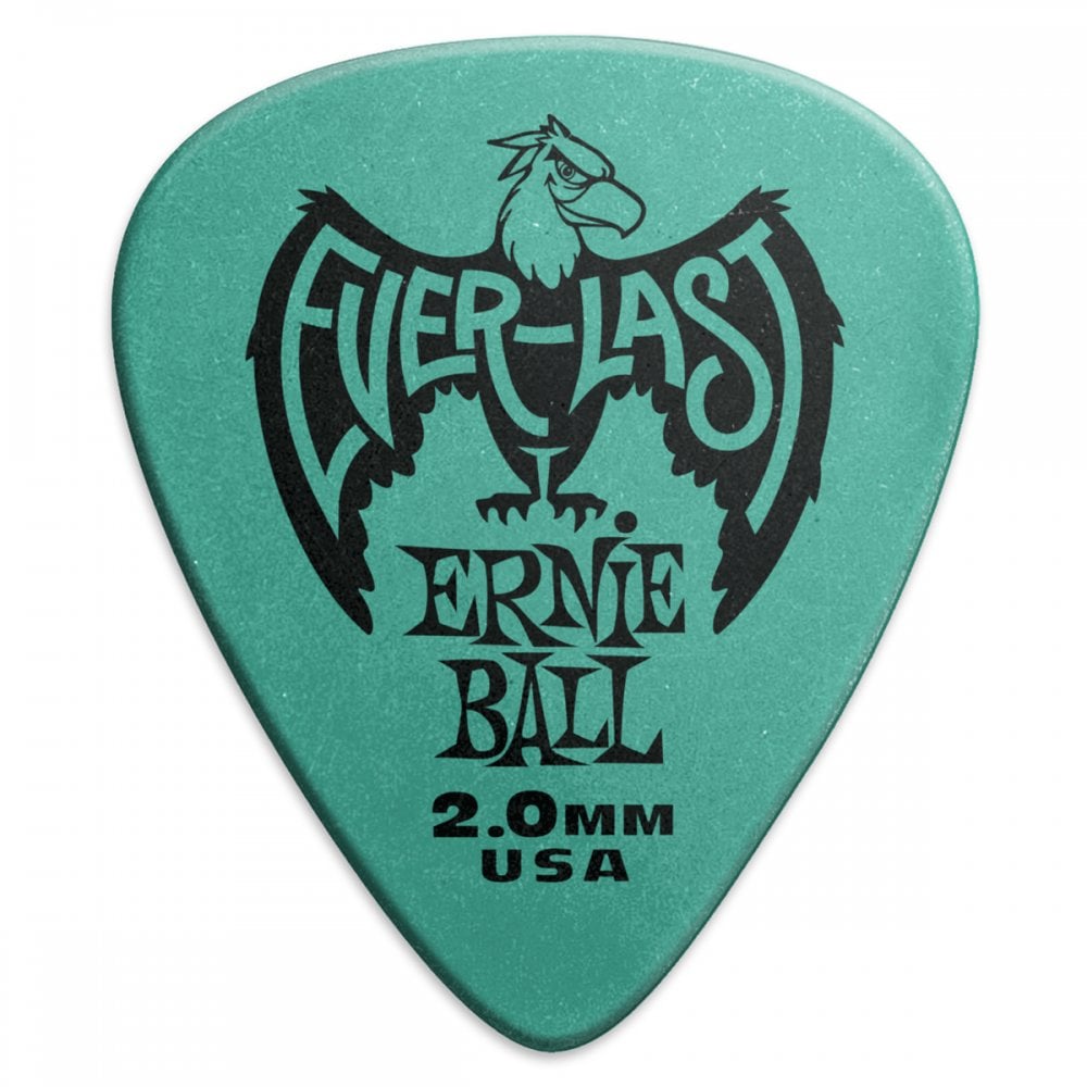 Ernie Ball Everlast Picks 2mm Teal, 12-Pack