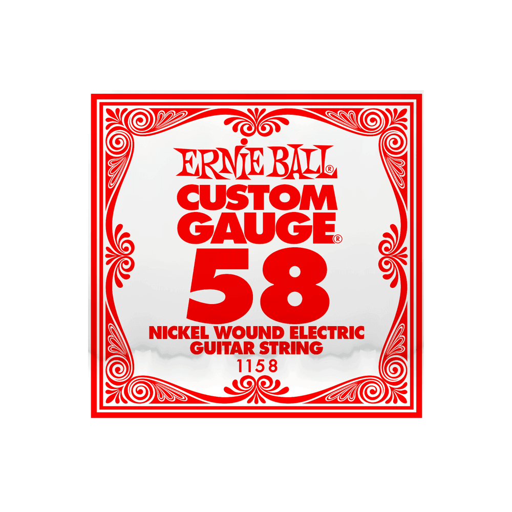 Ernie Ball Nickel Wound .058w Electric Guitar Single String