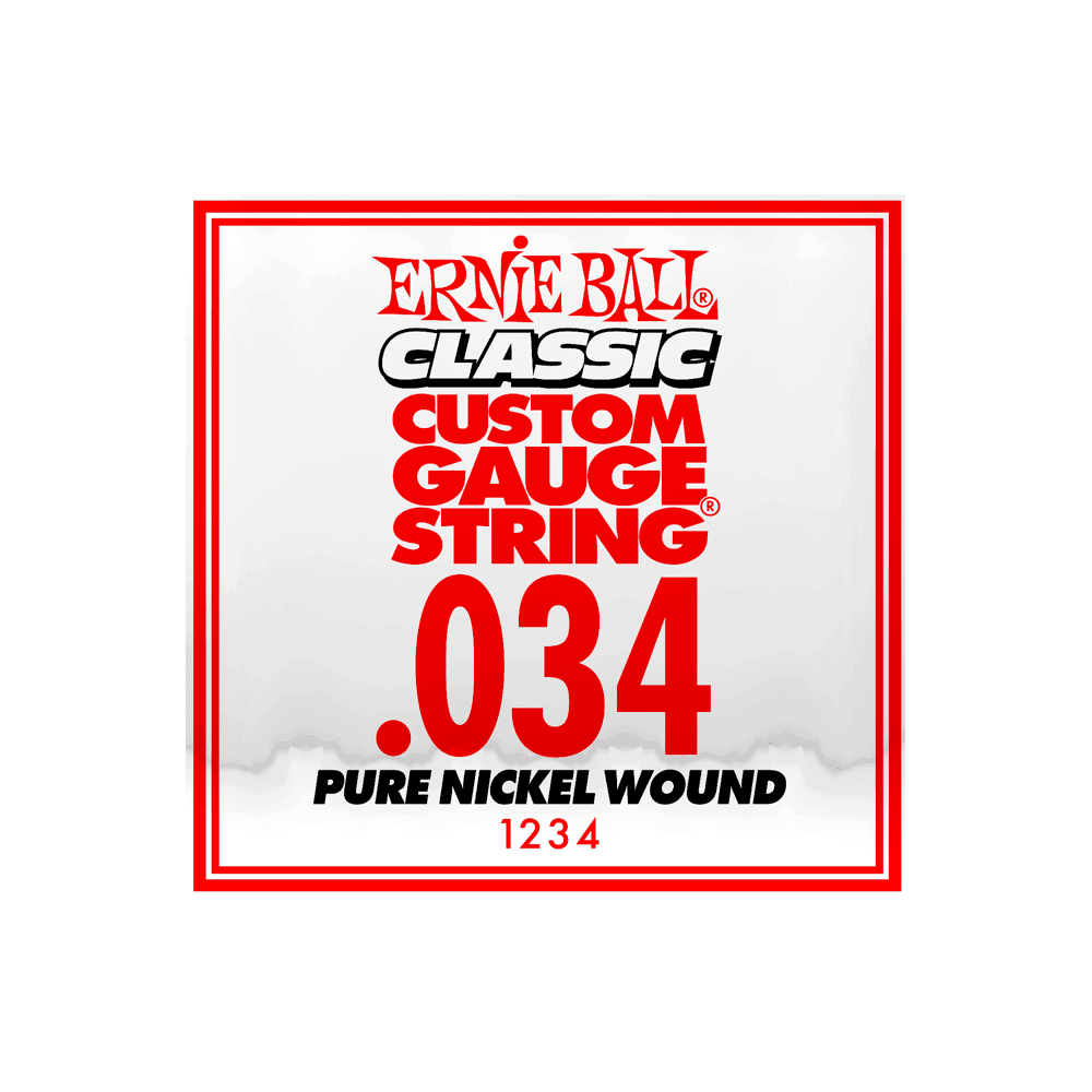 Ernie Ball Classic Slinky Pure Nickel .034w Electric Guitar Single String