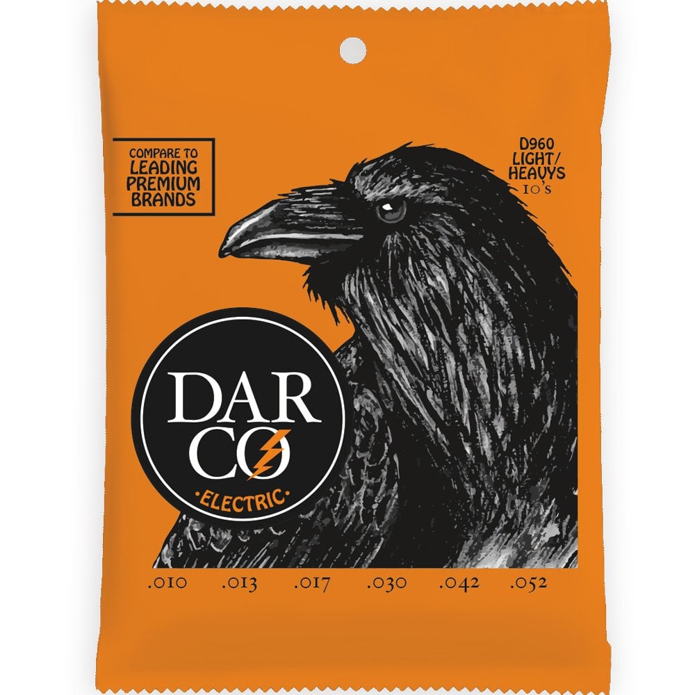 Darco Nickel Wound 10-52 Electric Guitar Strings, Light Top Heavy Bottom