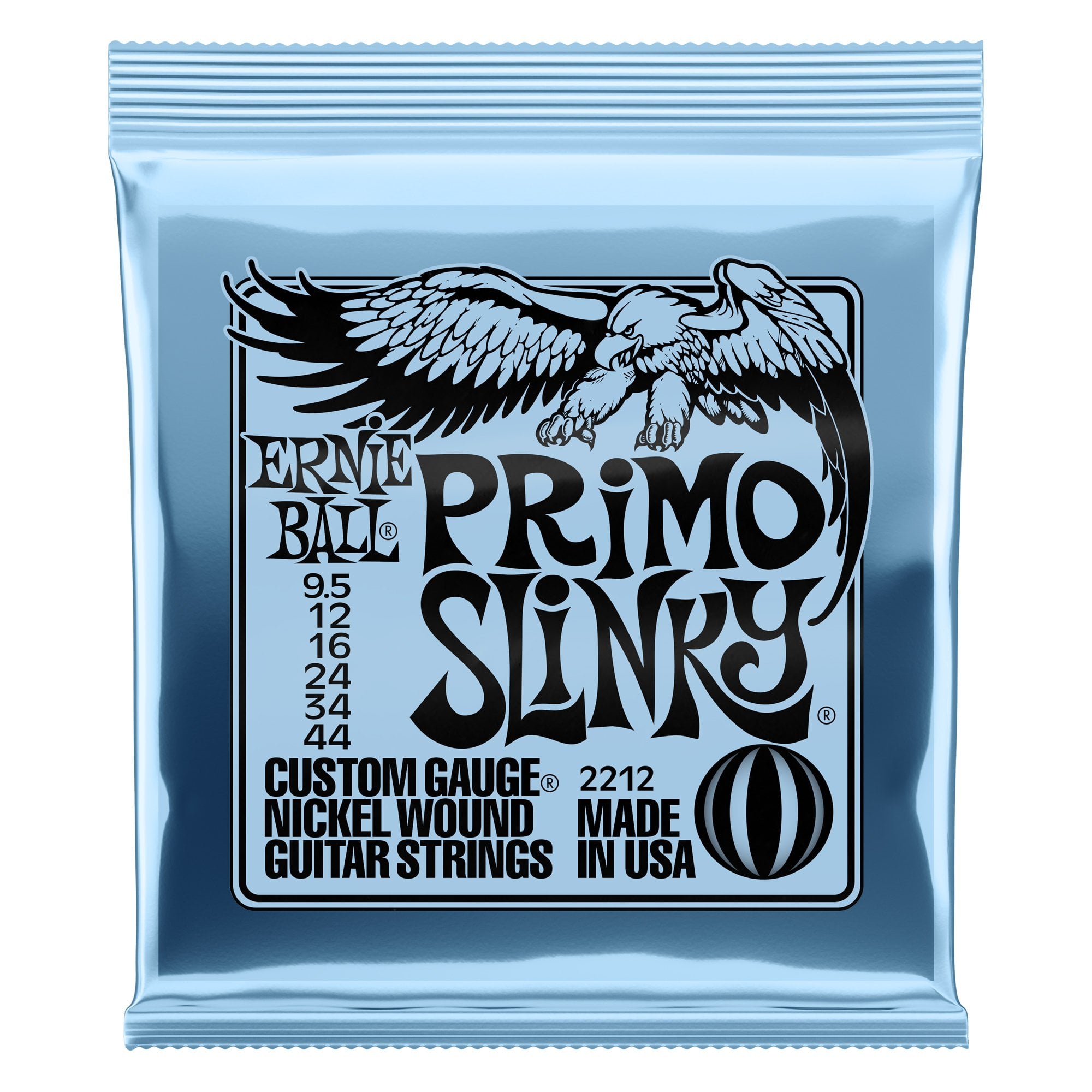 Ernie Ball 2212 Primo Slinky 9.5-44 Electric Guitar Strings