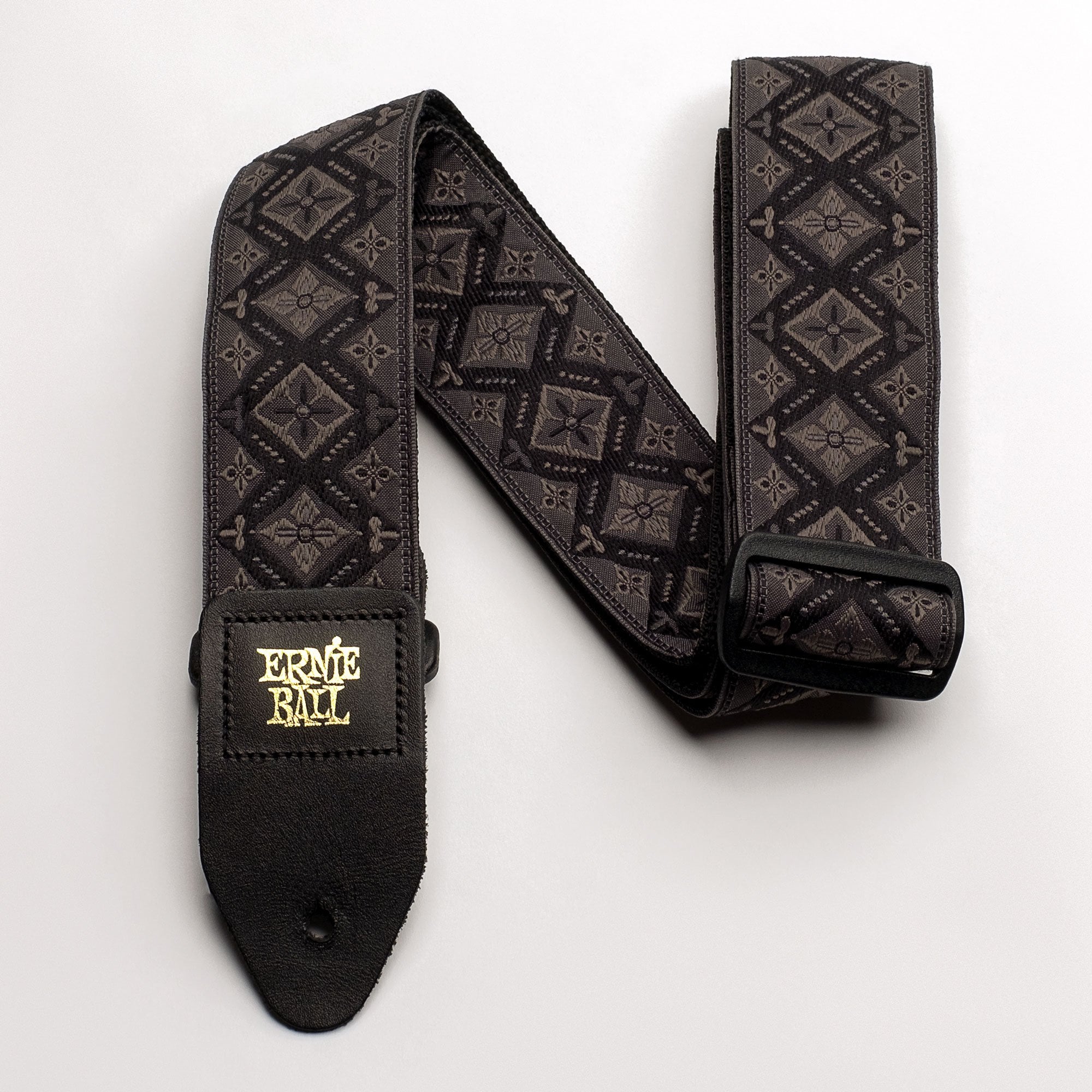 Ernie Ball Polypro Jacquard Guitar Strap, Regal Black