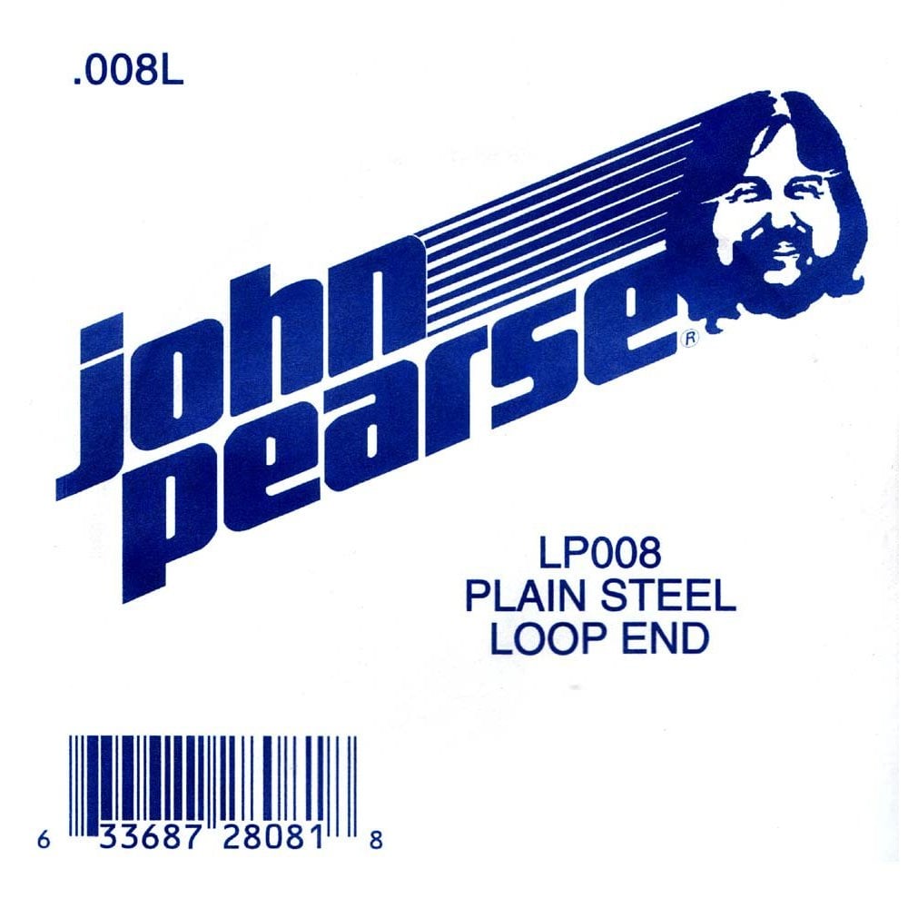 John Pearse Plain Steel Loop End .008 Single String Strings Direct
